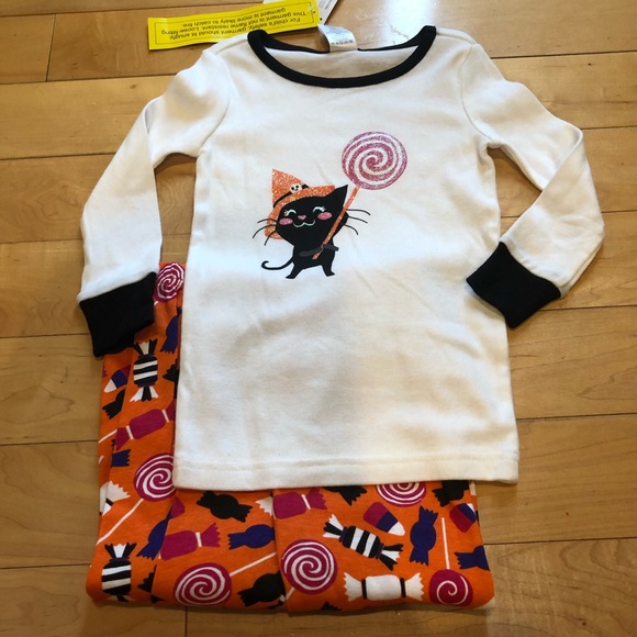 Baby girls Halloween witch cat candy pajamas - Picture 2 of 7